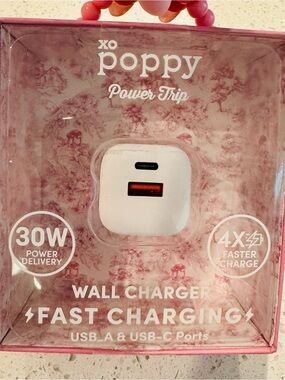 Poppy Power Trip 30W Fast Charging Wall Charger block